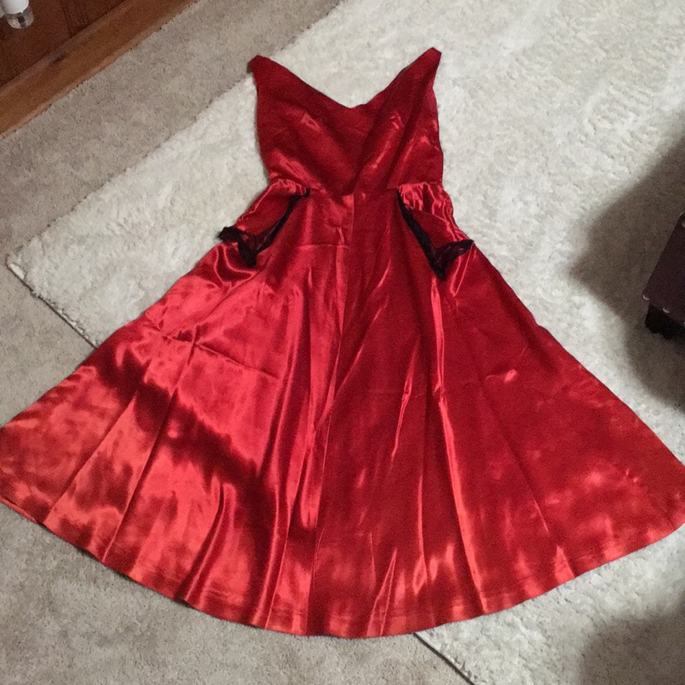 GORGEOUS Vintage/Handmade Satin Dress